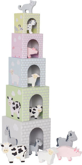 Jabadabado Παιχνίδι Στοίβαξης Stacking Cubes Animal από Ξύλο για 24+ Μηνών