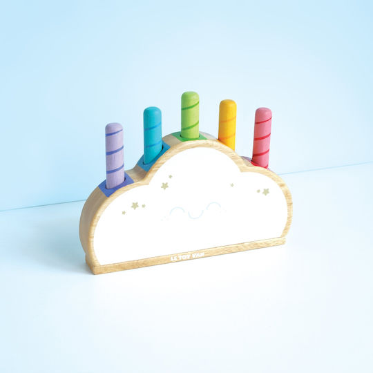 Le Toy Van Stacking Toy Rainbow Cloud made of Wood for 36++ Months