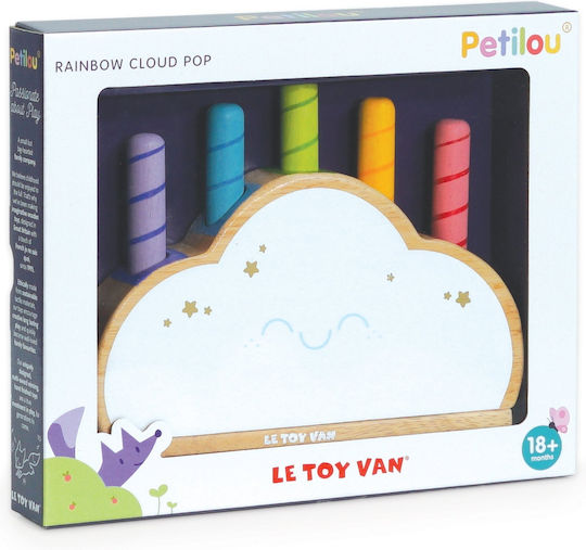 Le Toy Van Stacking Toy Rainbow Cloud made of Wood for 36++ Months
