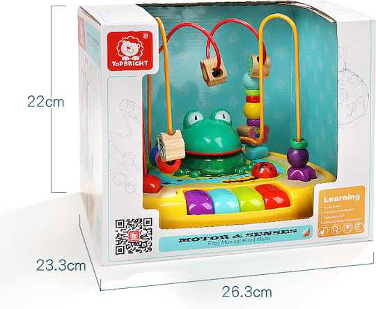 Top Bright Λαβύρινθος Frog Bead Maze από Ξύλο με Ήχους για 24+ Μηνών