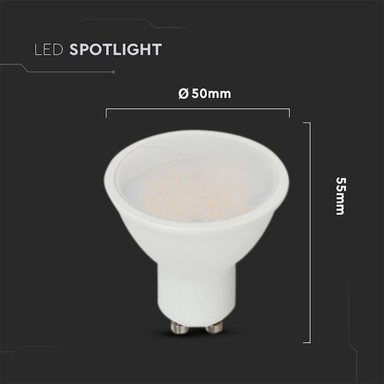 V-TAC VT-205 LED Bulb 5W for Socket GU10 and Shape MR16 Cool White 400lm