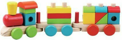 Jumini Shape Sorting Toy Train made of Wood for 12++ Months