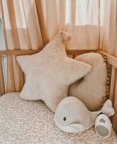 Flow Sleep Toy Moby the Whale made of Fabric with White Noise and Music for 0++ Months
