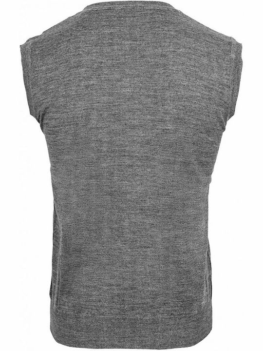 Guy Laroche GL0327808 Men's Long Sleeve Sweater with V-Neck Gray