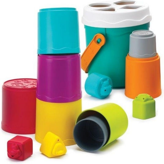 Infantino Παιχνίδι Στοίβαξης Stack 'N Nest Buckets για 6+ Μηνών