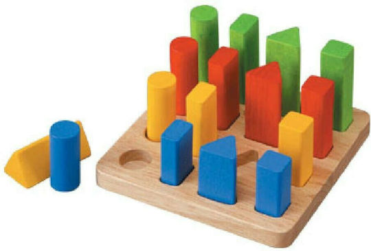 Plan Toys Formensortierspiel Basis geometrischer Körper aus Holz für 24++ Monate