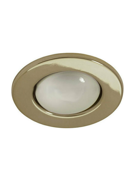 Aca Round Metallic Recessed Spot with Socket E27 R80 Bronze 12.8x12.8cm. 1pcs