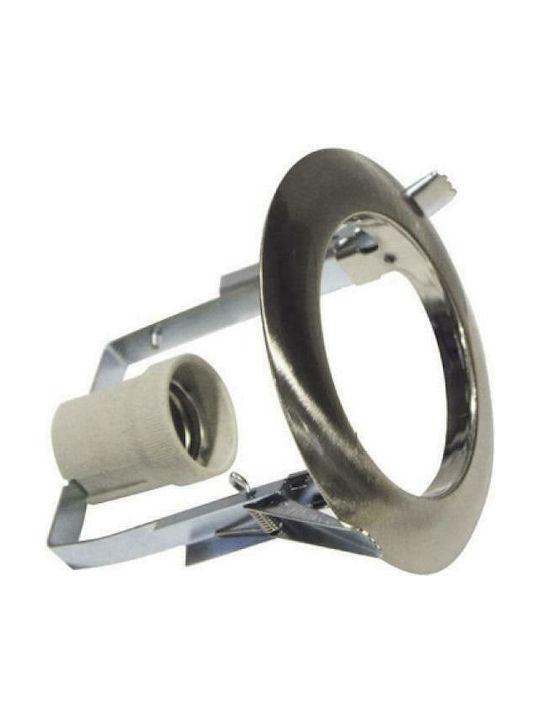 Aca Round Metallic Recessed Spot with Socket E27 R80 Bronze 12.8x12.8cm. 1pcs