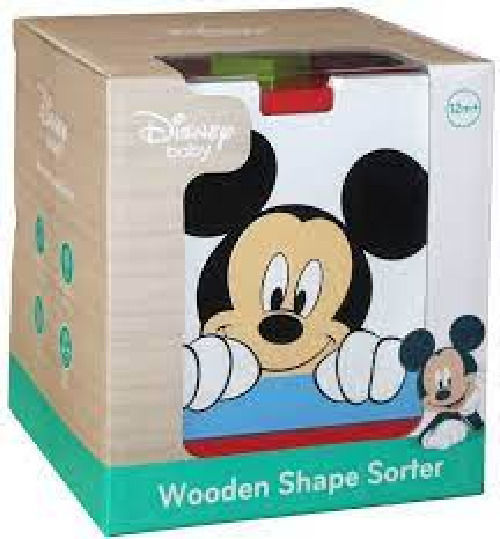 Tooky Toys Activity Cube Cube Inserts Mickey made of Wood for 12++ Months