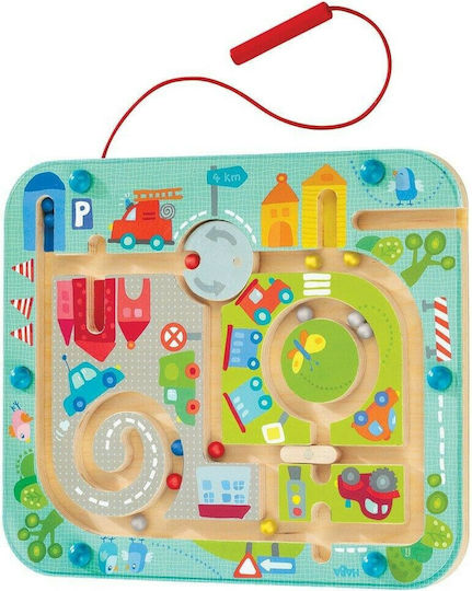 Λαβύρινθος Town Maze Magnetic Game από Ξύλο για 24+ Μηνών