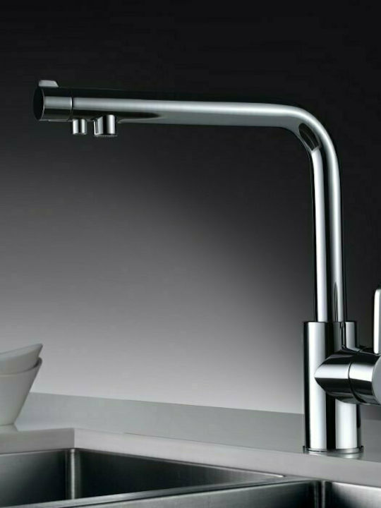 Imex Montecarlo Tall Kitchen Counter Faucet Silver