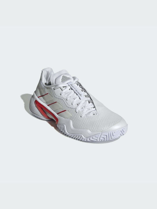 Adidas Barricade Women's Tennis Shoes for Hard Courts Cloud White / Silver Metallic / Grey Two