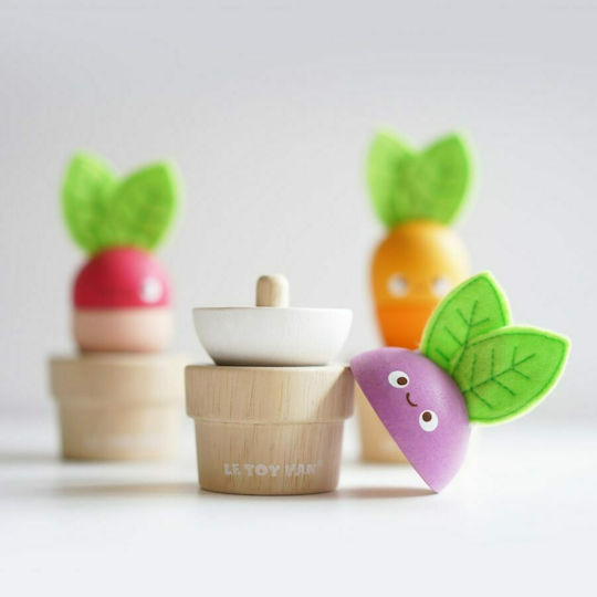 Le Toy Van Stacking Toy Stacking Game with Vegetables made of Wood for 18++ Months