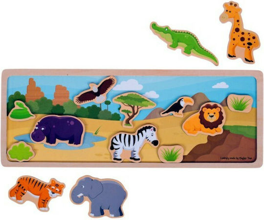 Big Jigs Ζωάκι Magnetic Board Jungle Animals από Ξύλο για 24+ Μηνών