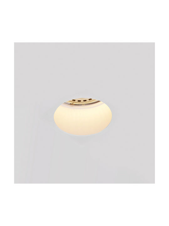 VK Lighting Τετράγωνο Γύψινο Χωνευτό Σποτ με Ενσωματωμένο LED και Θερμό Λευκό Φως Λευκό 8x8εκ. 1τμχ