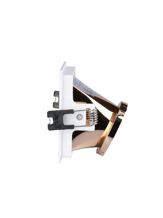 V-TAC Square Metallic Frame for Spot GU10 Copper 8.5x8.5cm. 1pcs
