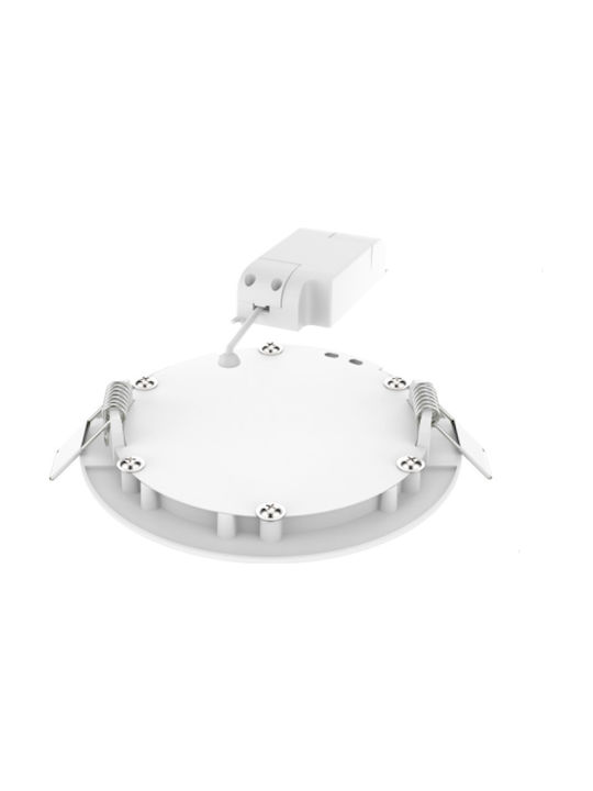 Elvhx Rund Metallisch Einbau Spot mit integriertem LED und Kaltweißes Licht Weiß 11.5x11.5cm. 1Stück