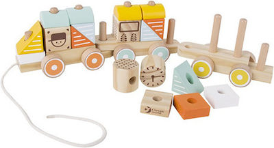 Classic World Slide Toy Συρόμενο Τρενάκι made of Wood for 24++ Months