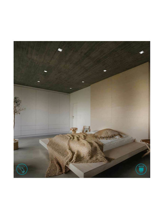 Trio Lighting Jura Στρογγυλό Μεταλλικό Χωνευτό Σποτ με Ντουί GU10