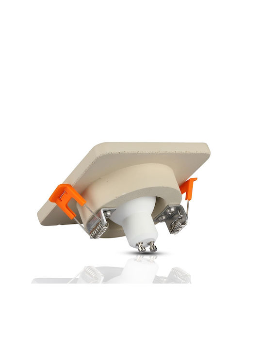 V-TAC Square Plaster Frame for Spot GU10 Copper 10x10cm. 1pcs