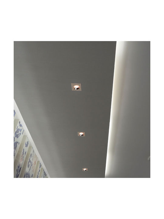 V-TAC Square Plaster Frame for Spot GU10 Copper 10x10cm. 1pcs