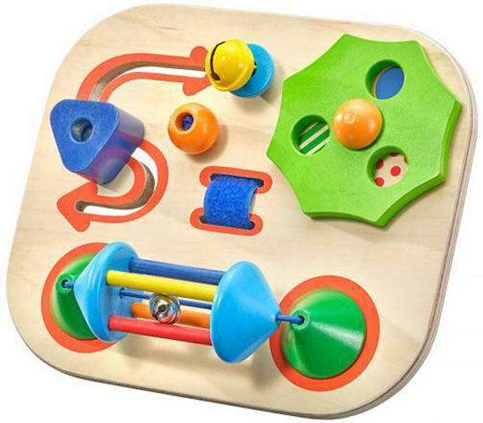 Selecta Babyspielzeug Carusello Feinmotorik-Tafel aus Holz mit Sounds für 0++ Monate