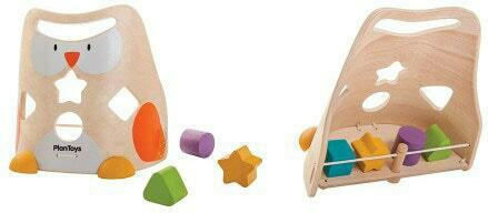 Plan Toys Formensortierspiel Sortiereule aus Holz für 12++ Monate