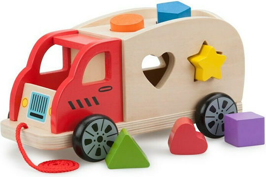 New Classic Toys Jucărie de Sortare a Formelor Camion cu forme din Lemn pentru 12++ Luni