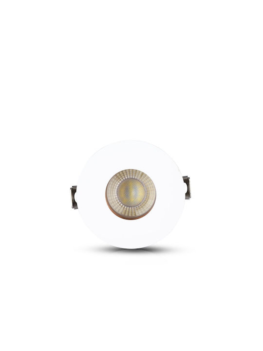 V-TAC Round Metallic Recessed Spot with Integrated LED and Natural White Light Copper 8x8cm. 1pcs