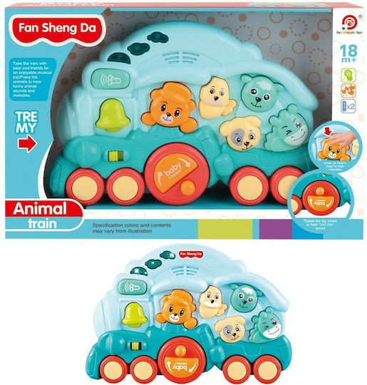 Snainter Vehicle The Animal Train with Light and Sounds for 18++ Months