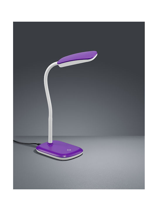 Trio Lighting Boa Настолна Лампа с Гъвкаво Рамо за Цокъл Вграден LED в Лилав Цвят