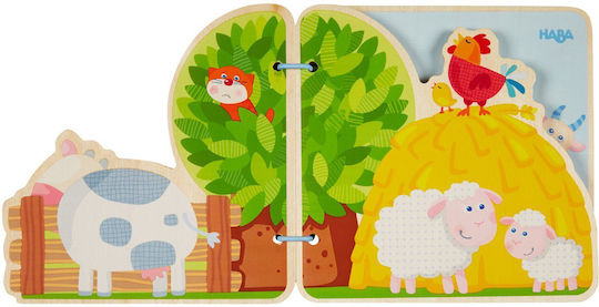 Haba Activity Book Baby Book Farm Friends made of Wood for 0++ Months