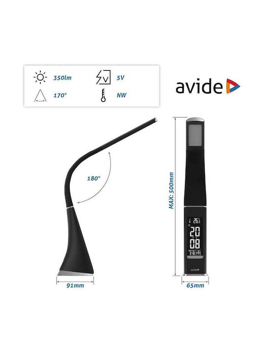 Avide ABLDL-BLC-6W-BR LED Office Lamp with Flexible Arm in Brown Color