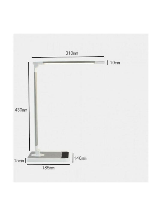 Atman LED Schreibtischlampe faltbar in Silber Farbe