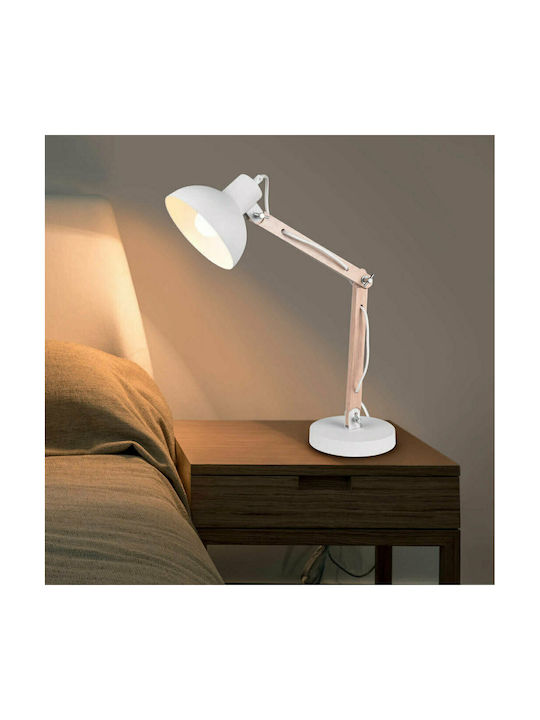 Trio Lighting Kimi Φωτιστικό Γραφείου με Σπαστό Βραχίονα για Ντουί E27 σε Λευκό Χρώμα