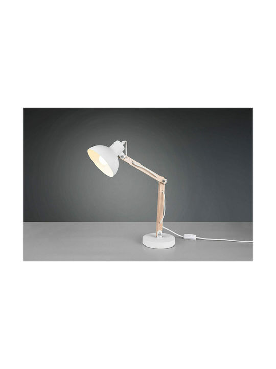Trio Lighting Kimi Φωτιστικό Γραφείου με Σπαστό Βραχίονα για Ντουί E27 σε Λευκό Χρώμα