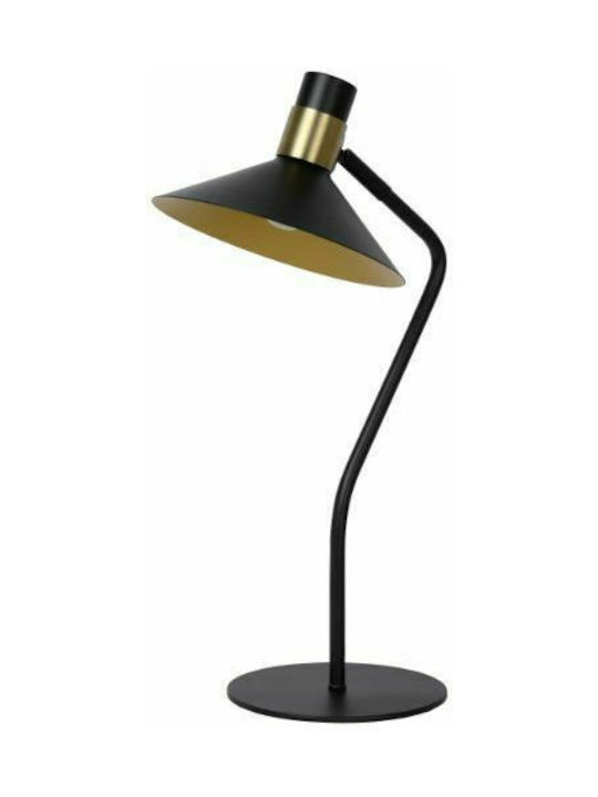 Lucide Lightning Vintage Industrial Lucide Pepijn Office Lamp for Socket E14 in Black Color