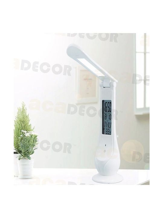 Aca LED Schreibtischlampe faltbar in Weiß Farbe