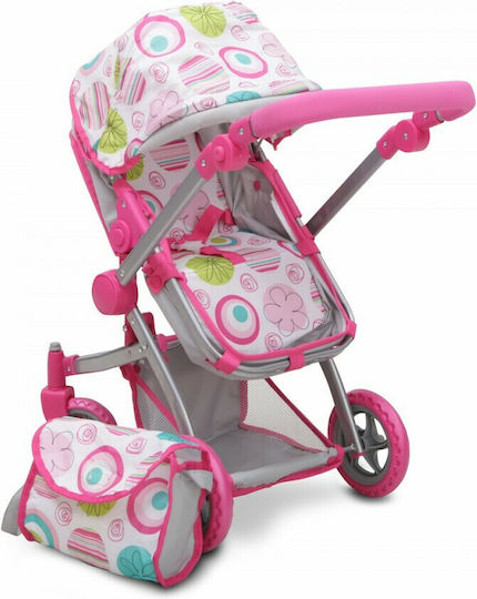 Cangaroo Doll Pushchair Pink Rose for 3+ Years