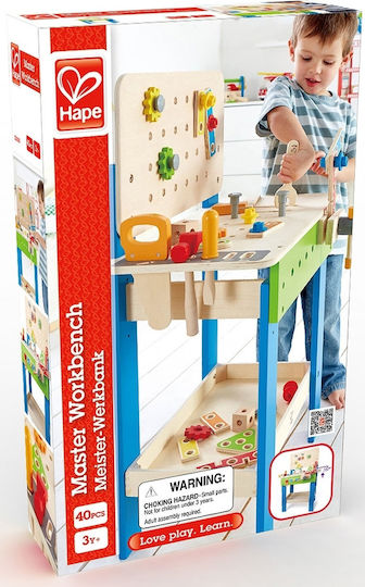 Hape Kids Wooden Workbench for 3+ Years 13 cm 35 Pieces