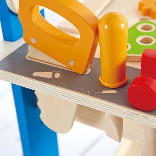 Hape Kids Wooden Workbench for 3+ Years 13 cm 35 Pieces