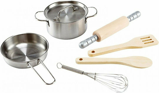 Hape Pots and Cooking Accessories Set for Ages 3+ 7pcs E3137