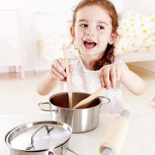 Hape Pots and Cooking Accessories Set for Ages 3+ 7pcs E3137