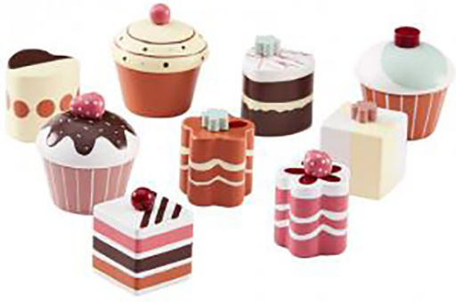 Kids Concept Wooden Cake Toys Made of Wood for 3+ Years 9pcs