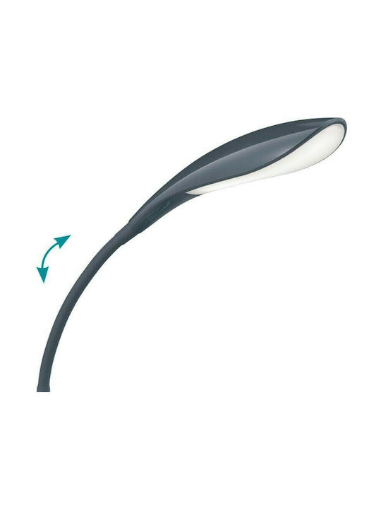 Trio Lighting Krait LED Schreibtischlampe mit flexiblem Arm in Gray Farbe