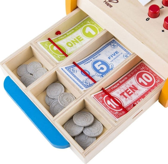 Hape Wooden Toy Cash Register for 3+ Years 15 cm 37 pcs