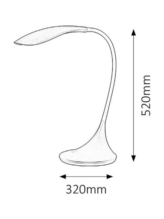 Rabalux Dominic LED Office Lamp with Flexible Arm in Black Color