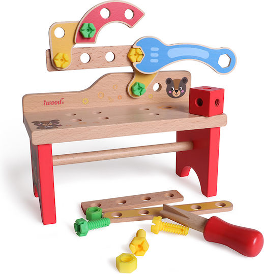 iwood Wooden Kids Working Bench for 3 Plus Years