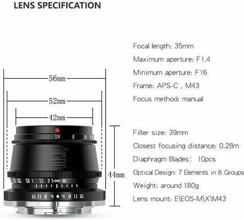 TTArtisan Crop Φωτογραφικός Φακός 35mm F/1.4 Σταθερός για Nikon Z Mount Μαύρος
