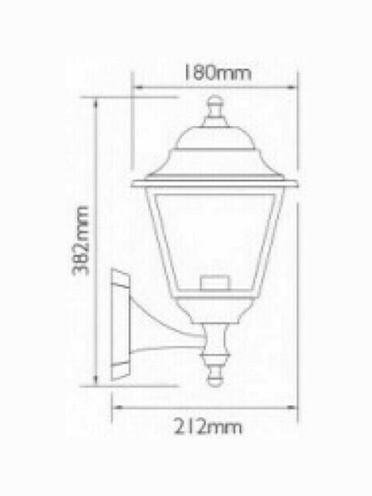 Fos me Wall-Mounted Outdoor Lantern E27 White